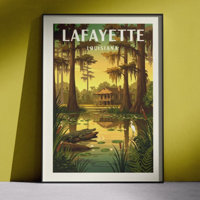 Poster Lafayette Louisiana Antigo (Criador carregado)