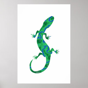 Pôster Lagartixa Verde