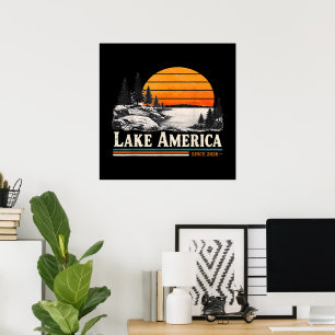 Poster Lago América 2026 Vintage