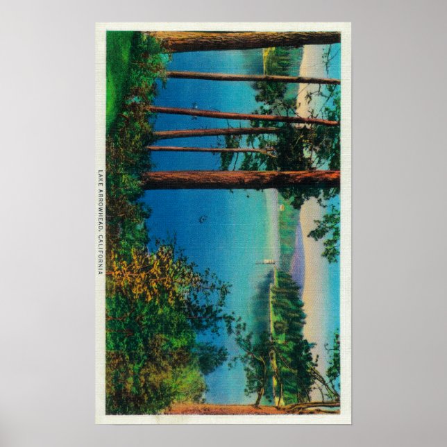 Poster Lago Arrohouad ViewLake Arrohead, CA (Frente)