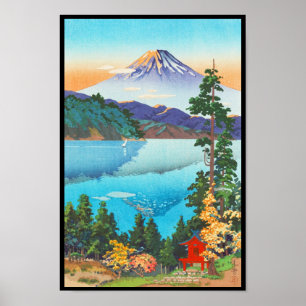 Pôster Lago Ashi Tsuchiya Koitsu nas colinas de Hakone