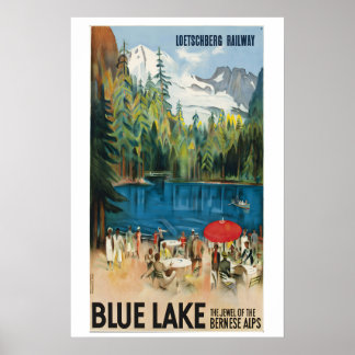 Poster Lago Azul Suíça A Joia de Berna