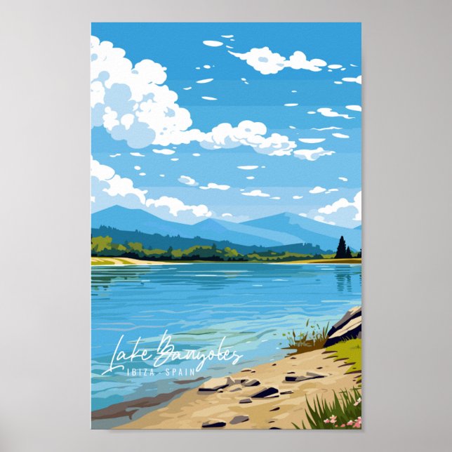 Poster Lago Banyoles Ibiza Espanha (Frente)