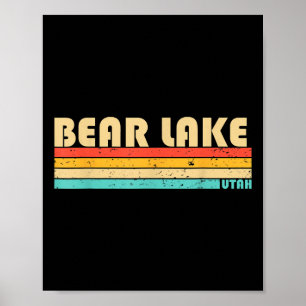 Poster Lago Bear Utah Piadas de Pesca Acampamento Verão