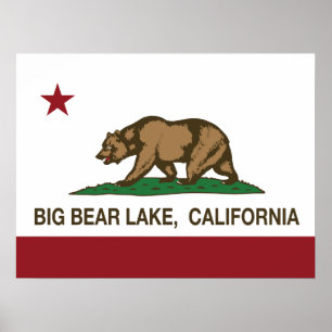 Pôster Lago big Bear da república de Califórnia