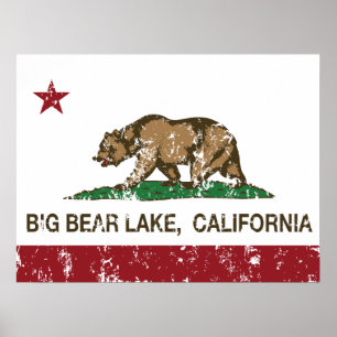 Poster Lago big Bear da república de Califórnia