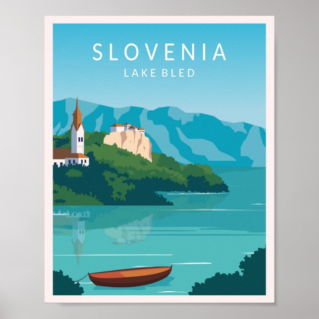 Poster Lago Bled Eslovênia (Frente)