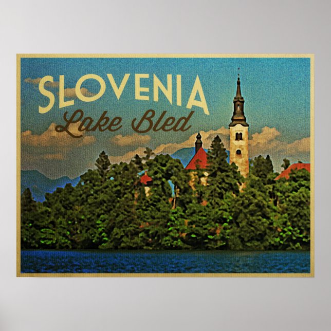 Poster Lago Bled Eslovênia (Frente)