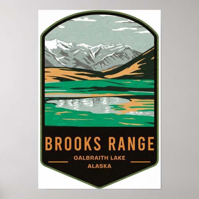 Poster Lago Brooks Range Galbraith (Frente)