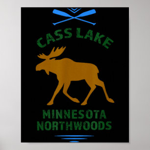 Poster Lago Cass Minnesota norte selvagem ao ar livre pes