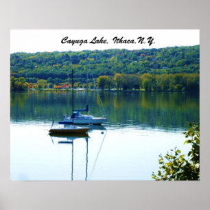 POSTER LAGO CAYUGA NO OUTONO