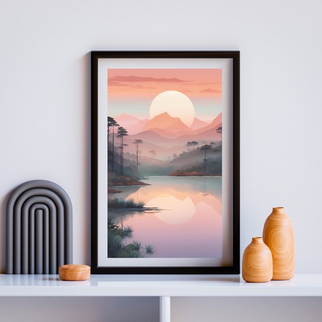 Poster Lago Celestial Serenidade (Criador carregado)