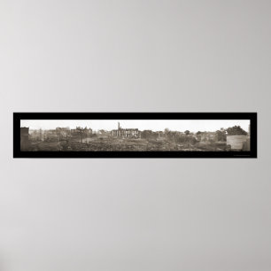 Pôster Lago Charles LA Burned Foto 1910