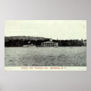 Pôster Lago Chautauqua, Jamestown NY 1909 Vintage