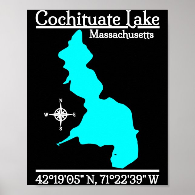 Poster lago Cochituate - desempenho massachusetts  (Frente)