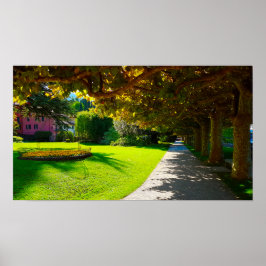 Poster Lago Como Bellagio Walkway Autumn na Itália