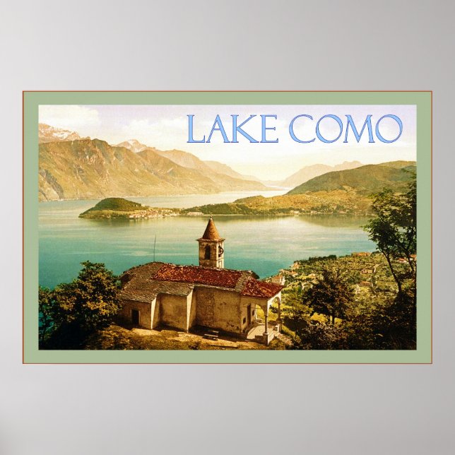 Poster Lago Como ~ Viagens vintage (Frente)
