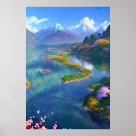 Poster Lago Crystal Clear Mountain