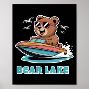 Poster Lago Cute Bear Utah e Idaho para Adultos e Criança