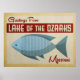 Poster Lago da Viagens vintage de Ozarks (Frente)
