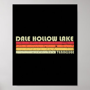 Poster Lago Dale Hollow Tennessee Piadas de Pesca Present