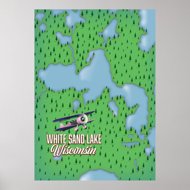 Poster Lago de areia branca em Wisconsin (Frente)