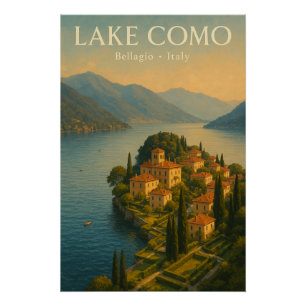 Pôster Lago de Como — Itália, viagem