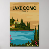 Lago de Como Itália Vintage