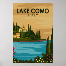 Lago de Como Itália Vintage