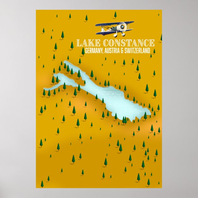 Poster Lago de Constança Alemanha, Áustria e Suíça (Frente)
