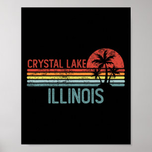 Poster Lago de Cristal Illinois Engraçado Viagem pela Cid