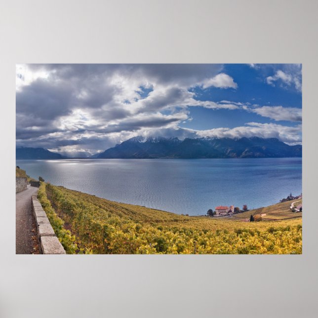 Poster Lago de Genebra (Lac Léman) 011 (Frente)