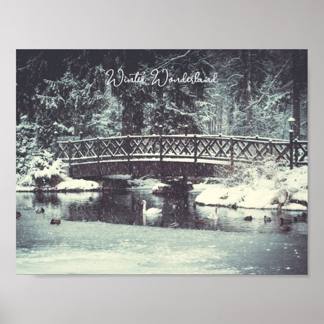 Poster Lago de inverno (Frente)