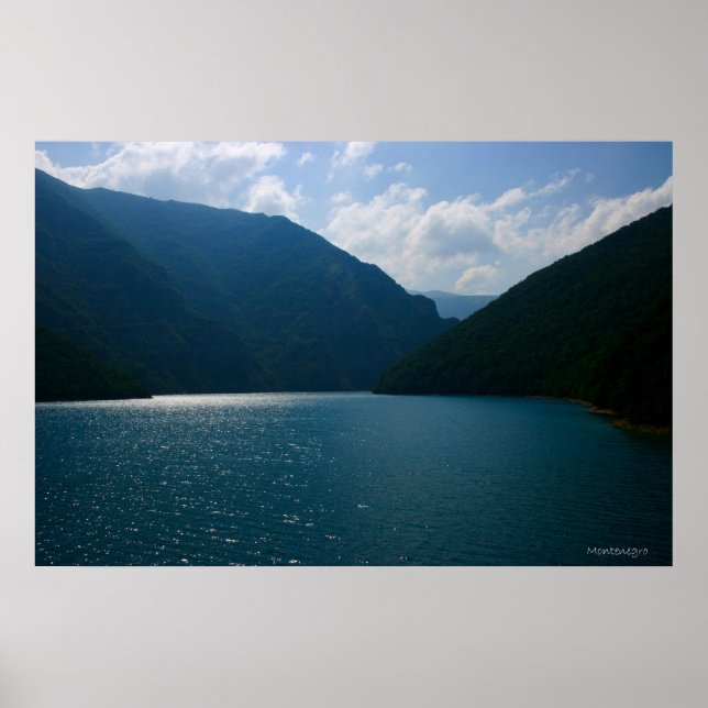 Poster Lago de reservatório de água no Montenegro (Frente)