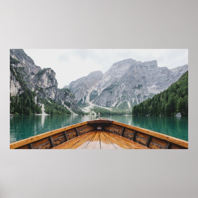 Poster Lago di Braies, Pragser Wildsee - Lago Prags Itáli (Frente)