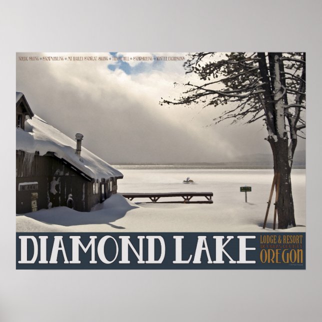 Pôster Lago Diamond Winter (Frente)