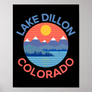 Poster Lago Dillon Colorado Pesca Caminhada Barco 