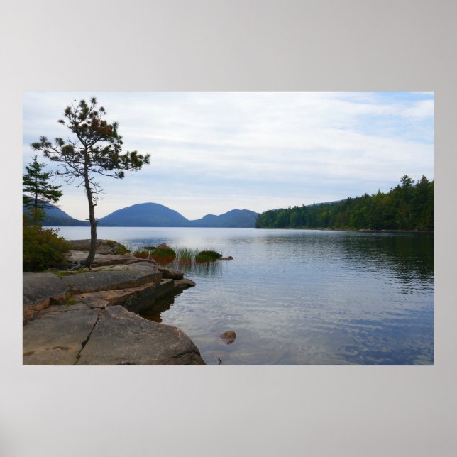 Poster Lago Eagle no Parque Nacional Acadia (Frente)
