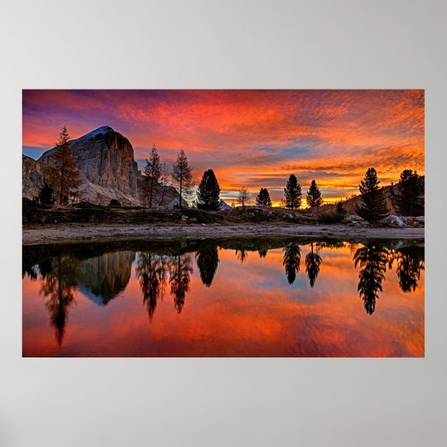 Poster Lago Encantado Sunset (Frente)