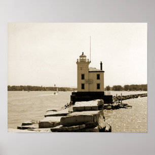 Pôster Lago Erie Lighthouse