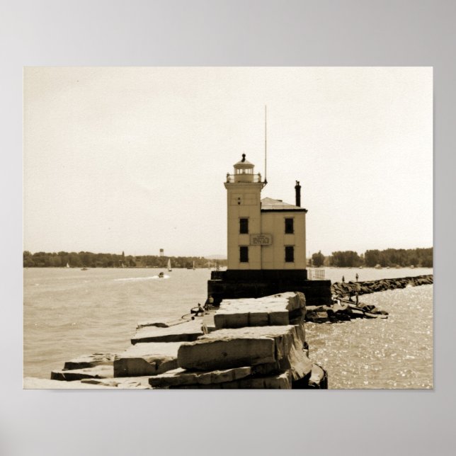 Pôster Lago Erie Lighthouse (Frente)