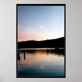Poster Lago Flathead em Sunset