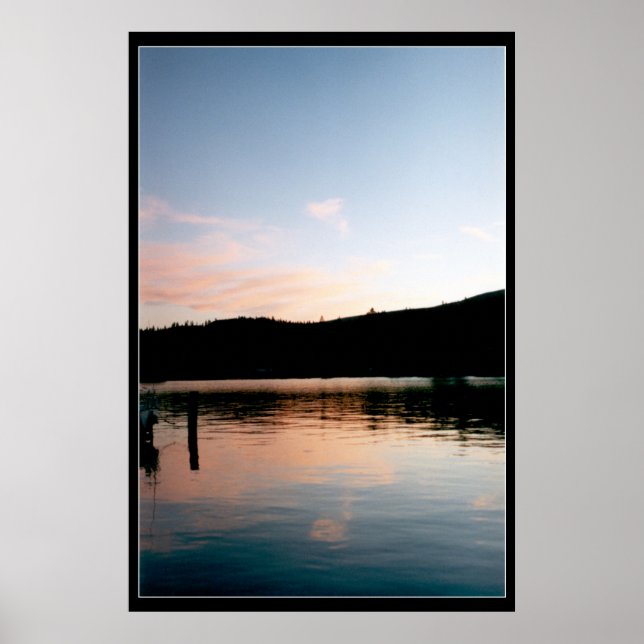 Poster Lago Flathead em Sunset (Frente)
