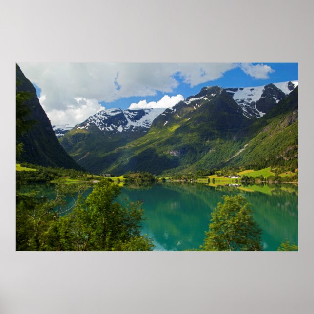 Pôster Lago Floen cênico, Noruega (Frente)