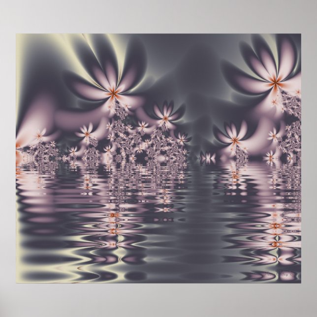 Poster Lago Fractal Flowers Clematis (Frente)