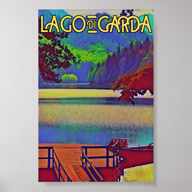 Poster Lago garda - Lago di garda italianos (Frente)