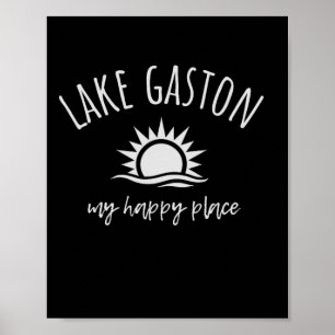 Poster Lago Gaston Meu Lugar Feliz Barco Pesca Acampament