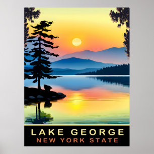 Poster Lago George, Estado de Nova Iorque, Viagem