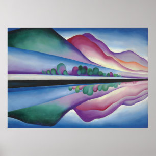 Poster Lago George Reflection por Georgia O'Keeffe