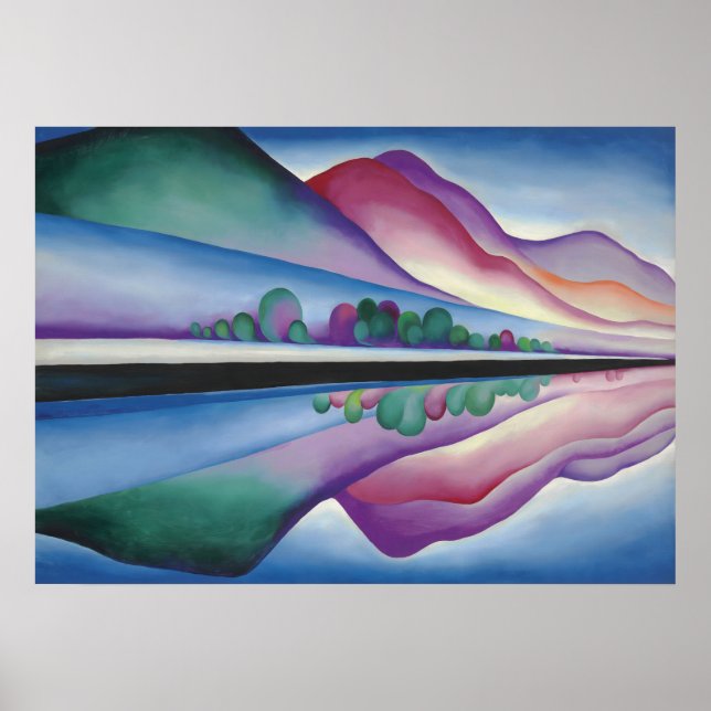 Poster Lago George Reflection por Georgia O'Keeffe (Frente)